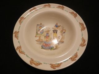 Vintage Royal Doulton Baby Childs Dish Bowl Bunnykins The Artist Euc