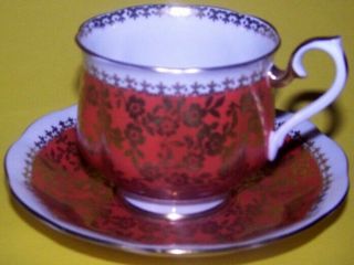 TEA CUP & SAUCER: ROYAL ALBERT bone china,  1960 ' s Marborough series - rare 2