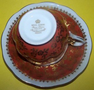 TEA CUP & SAUCER: ROYAL ALBERT bone china,  1960 ' s Marborough series - rare 4