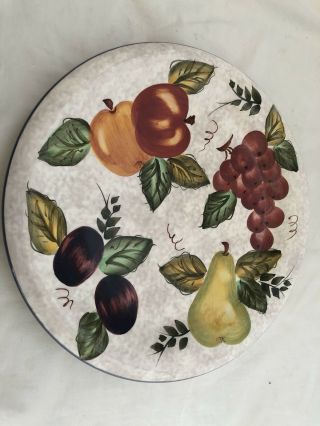 Oneida Vintage Fruit 10.  5 " Plate Hand Painted