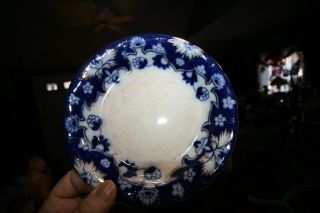Flow Blue Porcelain 7 " Plate Blue & White England 1800 