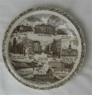 Vintage Vernon Kilns Cedar Rapids Iowa Souvenir Decorator Plate