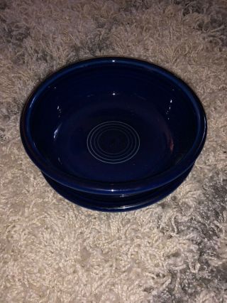 Set Of 2 Small Bowls - Cobalt Blue Fiesta Ware
