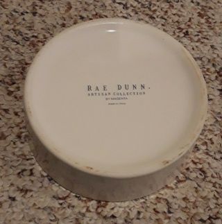 RAE DUNN Cat/Small Dog Pet Water Dish 4.  5 Inch Dia.  Pre - owned but 3