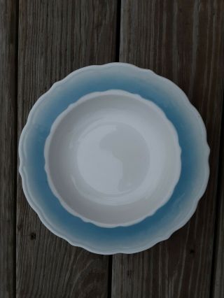 Syracuse China Blue White Airbrush Air Brush Restaurant Ware Soup Bowl