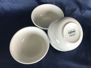 Set Two 2 Culinary Arts Cafeware White 6 1/4” Soup Cereal Bowls Heavy Cafe Ware