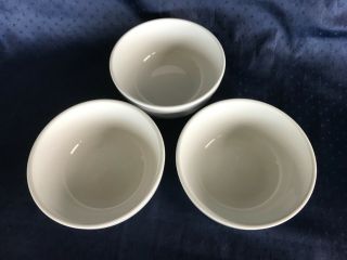 SET TWO 2 Culinary Arts Cafeware White 6 1/4” Soup Cereal Bowls heavy cafe ware 2