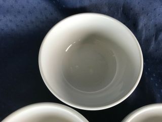 SET TWO 2 Culinary Arts Cafeware White 6 1/4” Soup Cereal Bowls heavy cafe ware 3