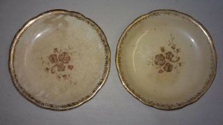 (2) Vintage Antique Adamantine China Mini Plates