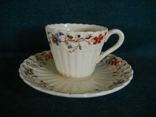 Copeland Spode Wicker Dale Demitasse Cup And Saucer Set (s)