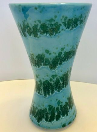 Mid Century Modern Vase Dumler & Breiden Blue & Green Lava Glaze Germany