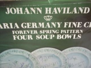 4 Johann Haviland Forever Spring Soup Bowls Germany 3