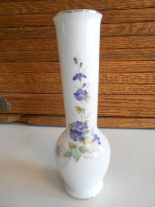 Vintage Lefton China Japan,  Hand Painted Bud Vase,  Violets,  C3161