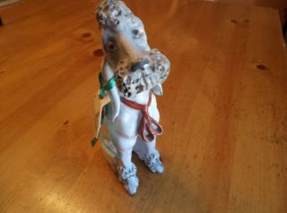 Rare Vintage T P Ceramiche Clay Pottery Poodle Figurine Made In Italy,  Signed