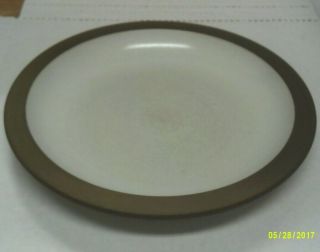 Edith Heath Ceramics 7&1/4 Inch Diameter Small Salad Plate,  Sandalwood Matte Rim