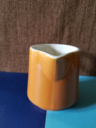 Shenango? China Mini Creamer/Syrup - Restaurant Ware Burnt - Orange 2