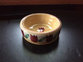 Nicholas Mosse Pottery Small Bowl Made In Ireland Red Tulip Flower Pattern