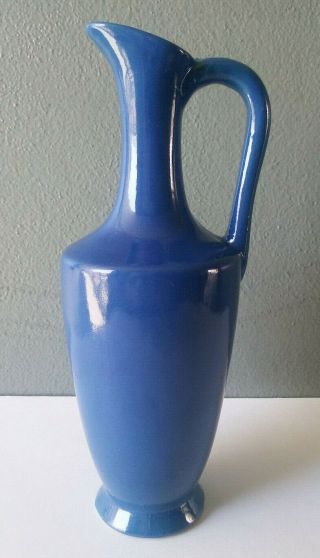 Uhl Pottery - Blue Stoneware Ewer Vase 162