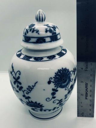 Japan Seymour Mann Vienna Woods Blue Onion Danube Fine China Ginger Jar 8 Inches 2