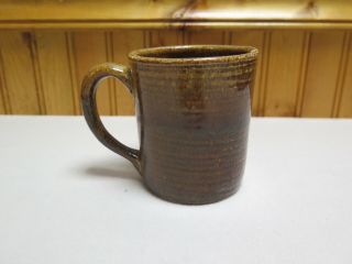 Vintage Pigeon Forge Pottery Brown Coffee Cup Mug Signed Ferguson