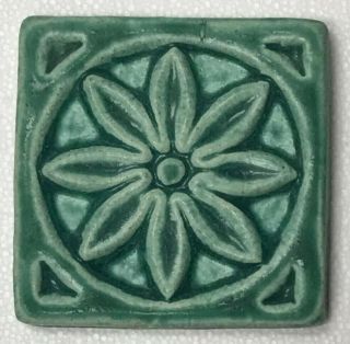 Whistling Frog Pottery Tile Teal 3.  5”