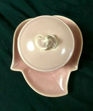 Red Wing Pottery - Luster Mazarin Pink Rose Sugar Bowl or Jam Jar 4 1/2 
