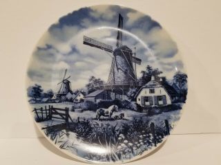 Delft Blue Plate,  1984 Ter Steege Bv Delft Blauw,  Hand Decorated,  Holland