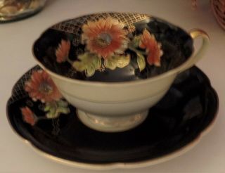 Jyoto China Cup & Saucer Hand Painted Made In Occupied Japan