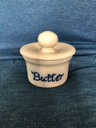 Salmon Falls Pottery Round Covered Butter Dish 2012