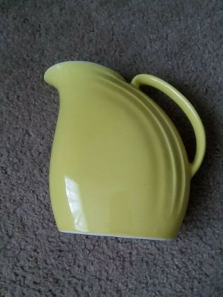 Vintage Hall China Nora Water Pitcher Yellow Ice Lip Space Saver