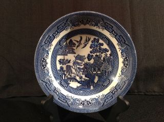 Churchill Blue Willow One (1) Coupe Soup Bowl Staffordshire England