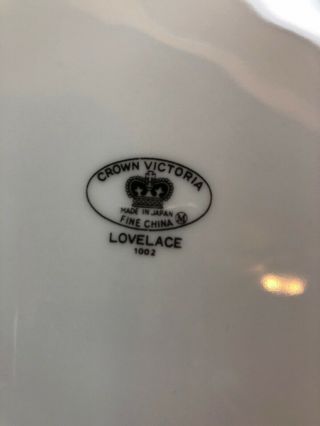 Crown Victoria “Lovelace” 10 1/4” Dinner Plates Fine China.  Multiple available 5