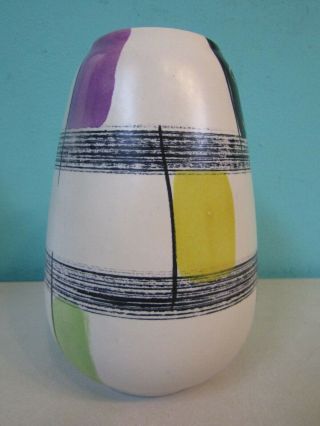 Mid - Century Modern West Germany Ceramic Vase Abstract Contemporary Design