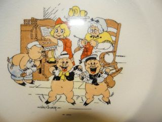 Antique Plate Patriot China Three Little Pigs 2