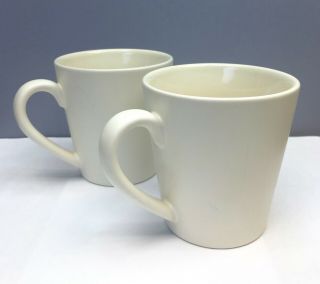 Set Of 2 Cream Matte Glazed Ceramic Tea Mugs By Nigella Lawson Living Kitchen