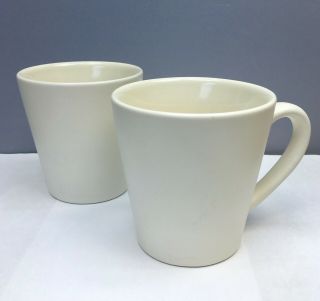 Set of 2 Cream Matte Glazed Ceramic Tea Mugs by Nigella Lawson Living Kitchen 2