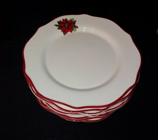 Better Homes & Gardens 2009 Holiday Edition Poinsettia,  Dinner Plate (s)