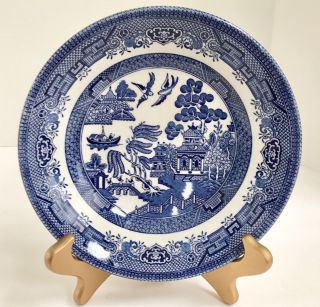 Vintage Churchill Fine Tableware Blue Willow Ware 8 " Bowl
