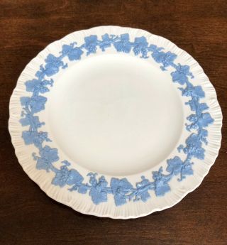 Vintage Wedgwood Queens Ware Blue Lavender On White Tray Cake Plate 10.  5” 5