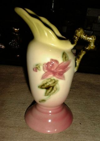 Vintage Hull Pottery Flower Vase W3 - 5 1/2 Usa Twig Handle Great