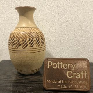 Mid Century Modern Robert Maxwell Stoneware Pottery Craft Co.  Large Vase