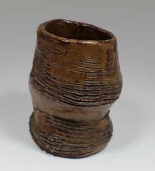 Studio Pottery Vase With Unknown Asian Marking