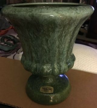Vintage Haeger Pottery Large Green Pedestal Planter Vase