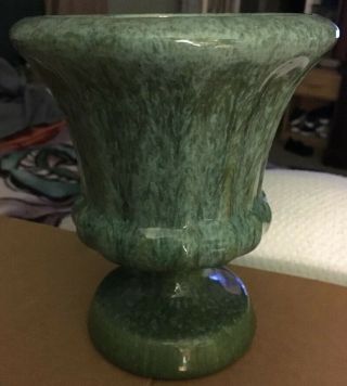 Vintage Haeger Pottery Large Green Pedestal Planter Vase 4