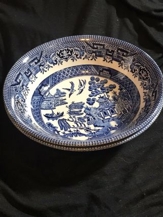 Set Of 2 Churchill Blue Willow Bowls (6 ")