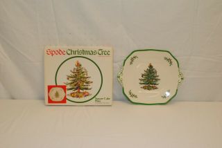 Spode Christmas Tree Square Serving Cake Plate 11.  5 " Box