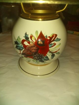 Lenox Winter Greetings Red Cardinal Candle Lamp