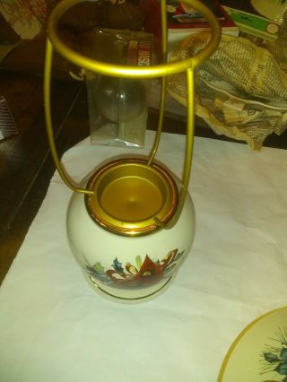 LENOX WINTER GREETINGS RED CARDINAL CANDLE LAMP 4