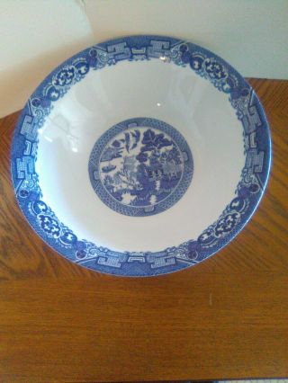 Royal Cuthbertson Blue Willow Serving Bowl - - 9