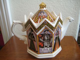 James Sadler Kings & Queens " King Henry Viii & 6 Wives " Crown Teapot,  England